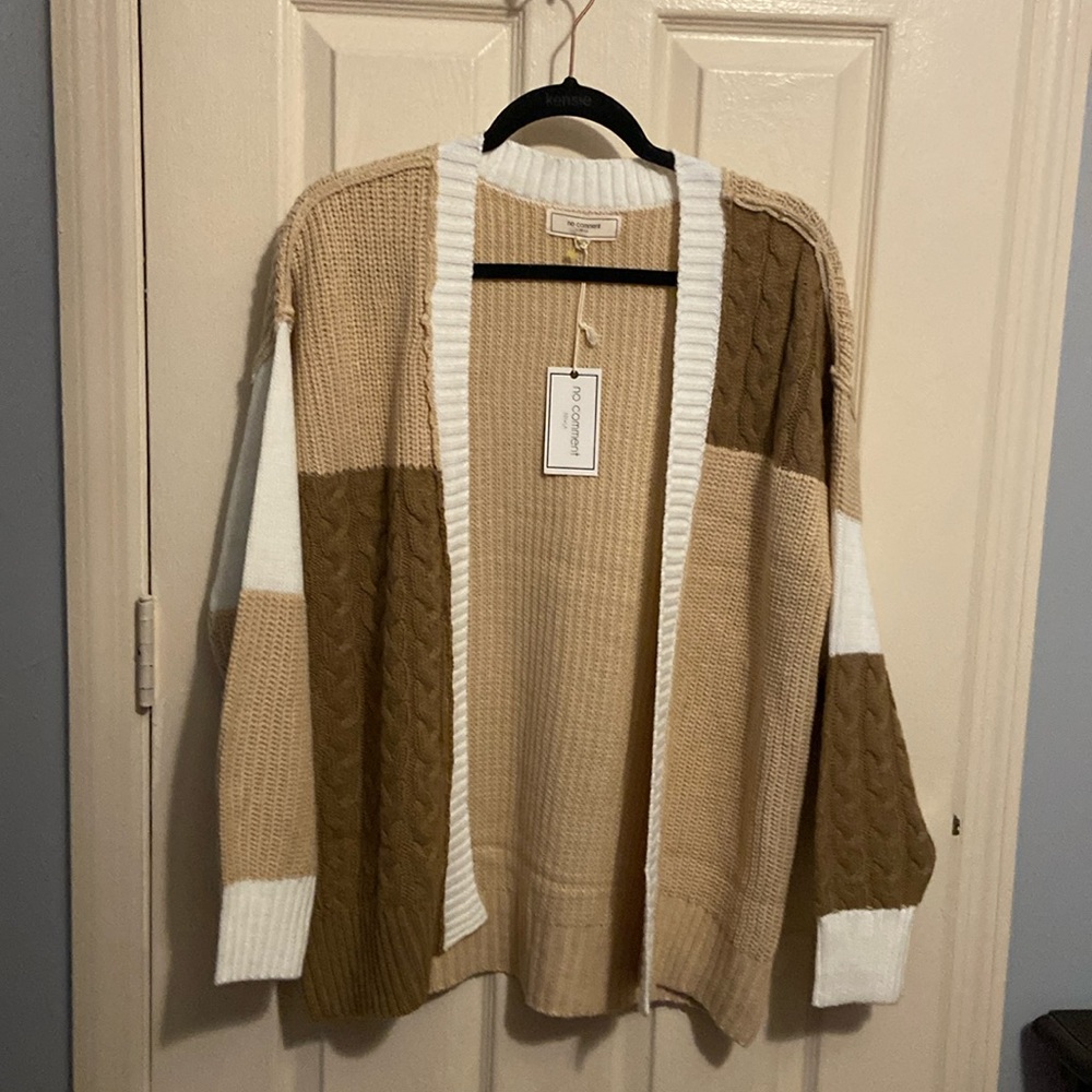 NWT No Comment ribbed cardigan